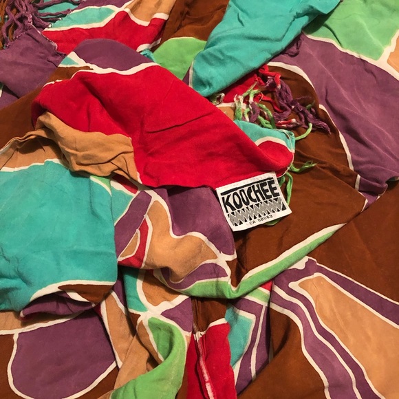 Vintage 100% rayon Made in Indonesia Sarong/beach coverup. By brand Koochee. - Picture 1 of 7